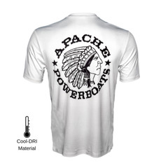 Apache Powerboats Performance Monochromatic Logo Tee | White/Black