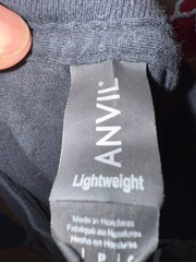 ARRI Anvil Lightweight Black 100% Cotton T-Shirt ARRI Logo Front & Back Small