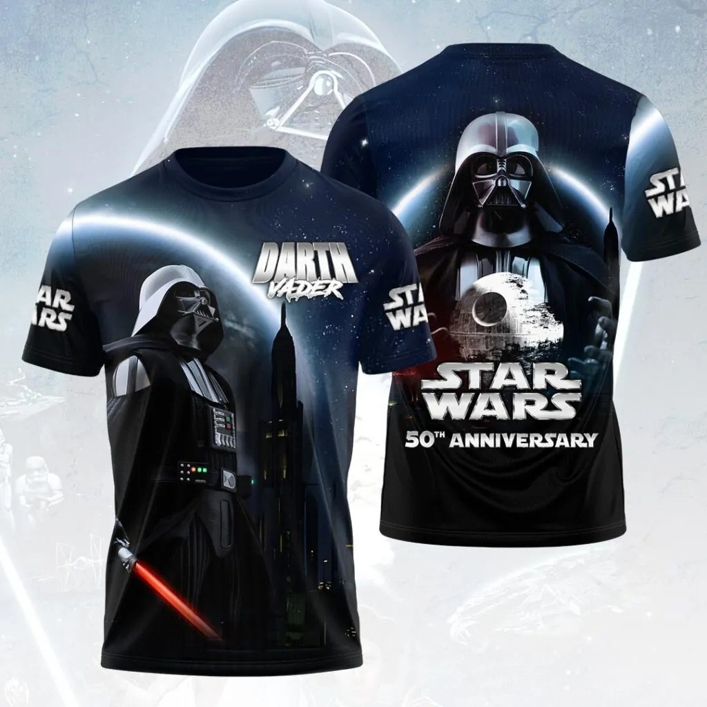 Star Wars 50th Anniversary Darth Vader T-shirt All Over Print Size XS-6XL gallery
