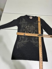 Harley Davidson Thermal Shirt Small Black Motorcycle Biker Grunge Skater Y2K VTG