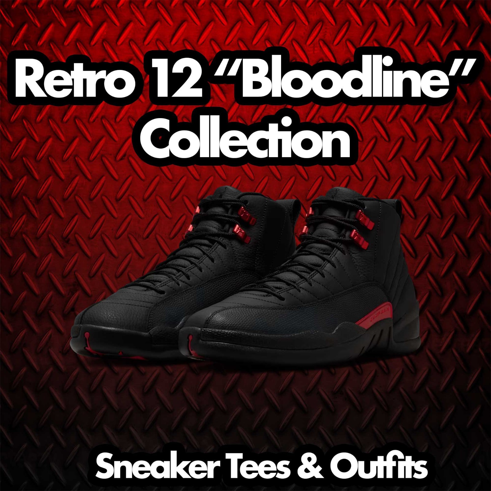 T-Shirt To Match Jordan 12 Bloodline Sneakers - Heel Tab Sneaker Tee gallery
