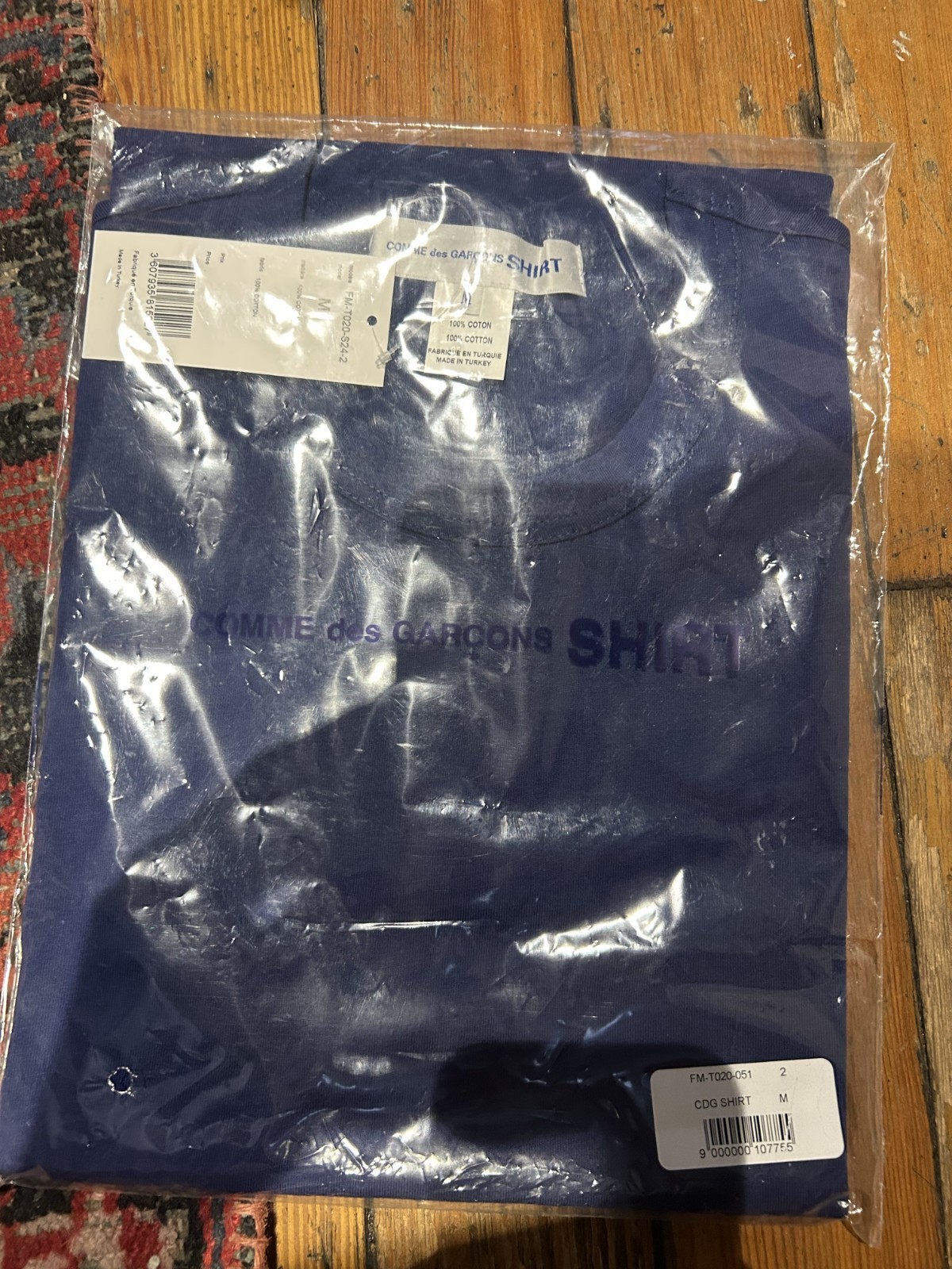 Comme Des Garcons Blue Shirt Logo SS24 XL NEW gallery
