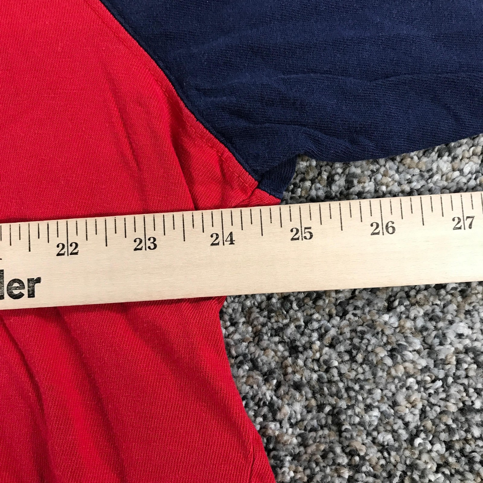 Vintage Polo By Ralph Lauren T Shirt Mens 2XL Red Navy Raglan Long Sleeve Tee gallery