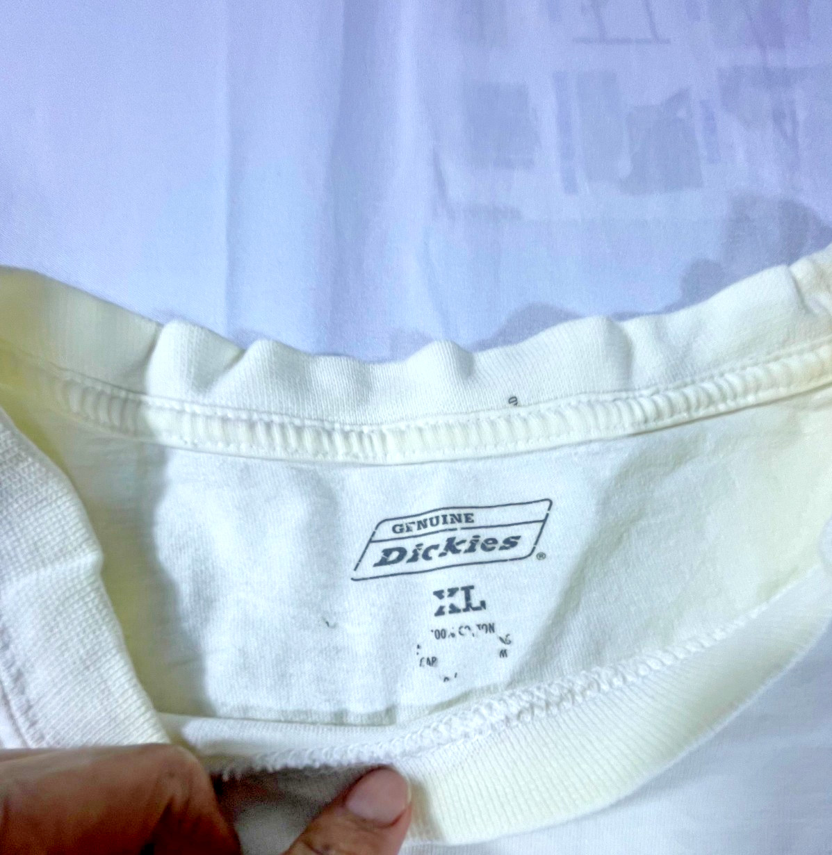 Genuine Dickies Performance T Shirt Mens XL Beige Cotton Crew Neck Everyday Wear gallery