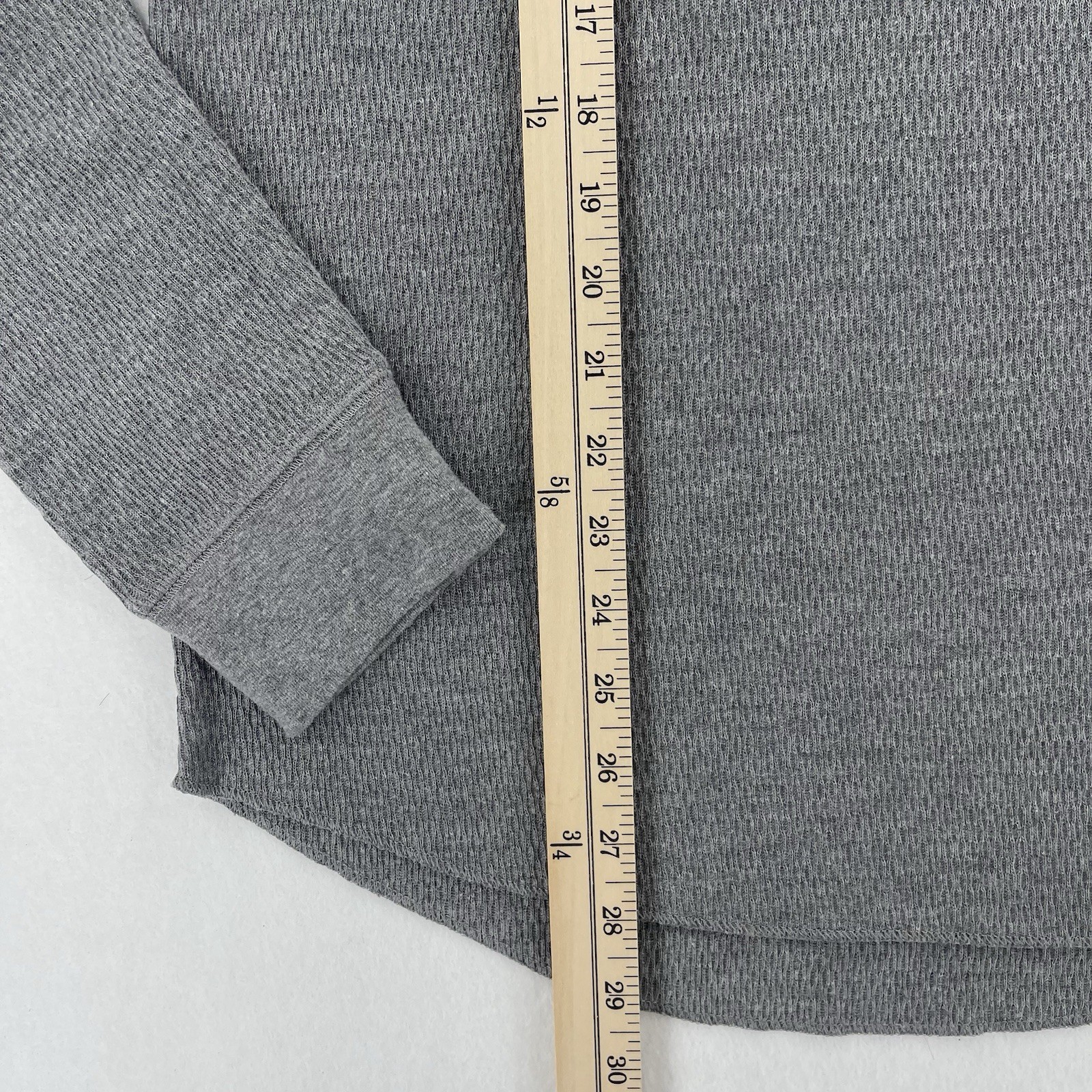 Banana Republic Henley Shirt Mens M Gray Heritage Collection Textured Knit gallery