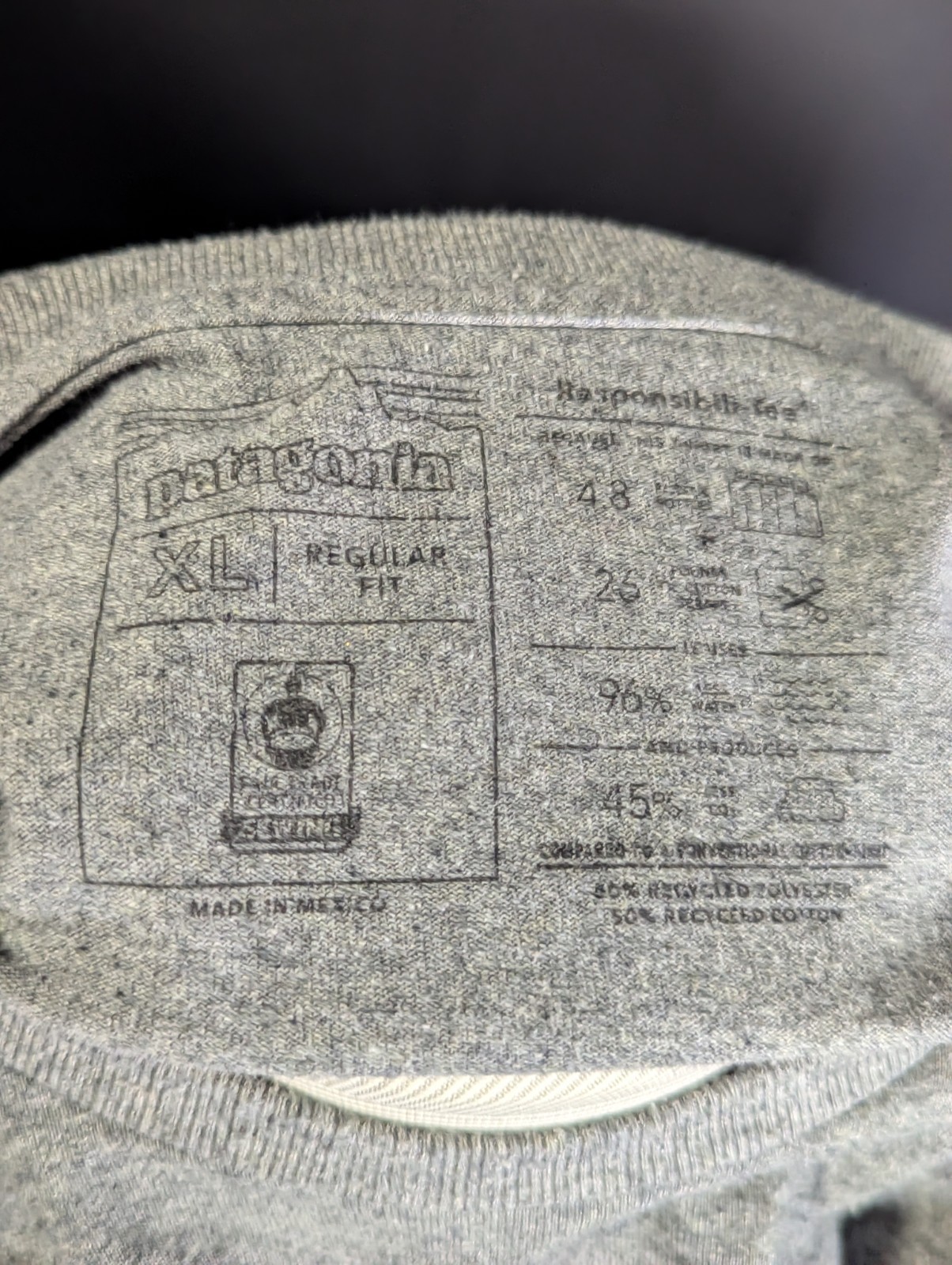Men Patagonia Classic Logo Gray T-Shirt Short Sleeve Size XL gallery