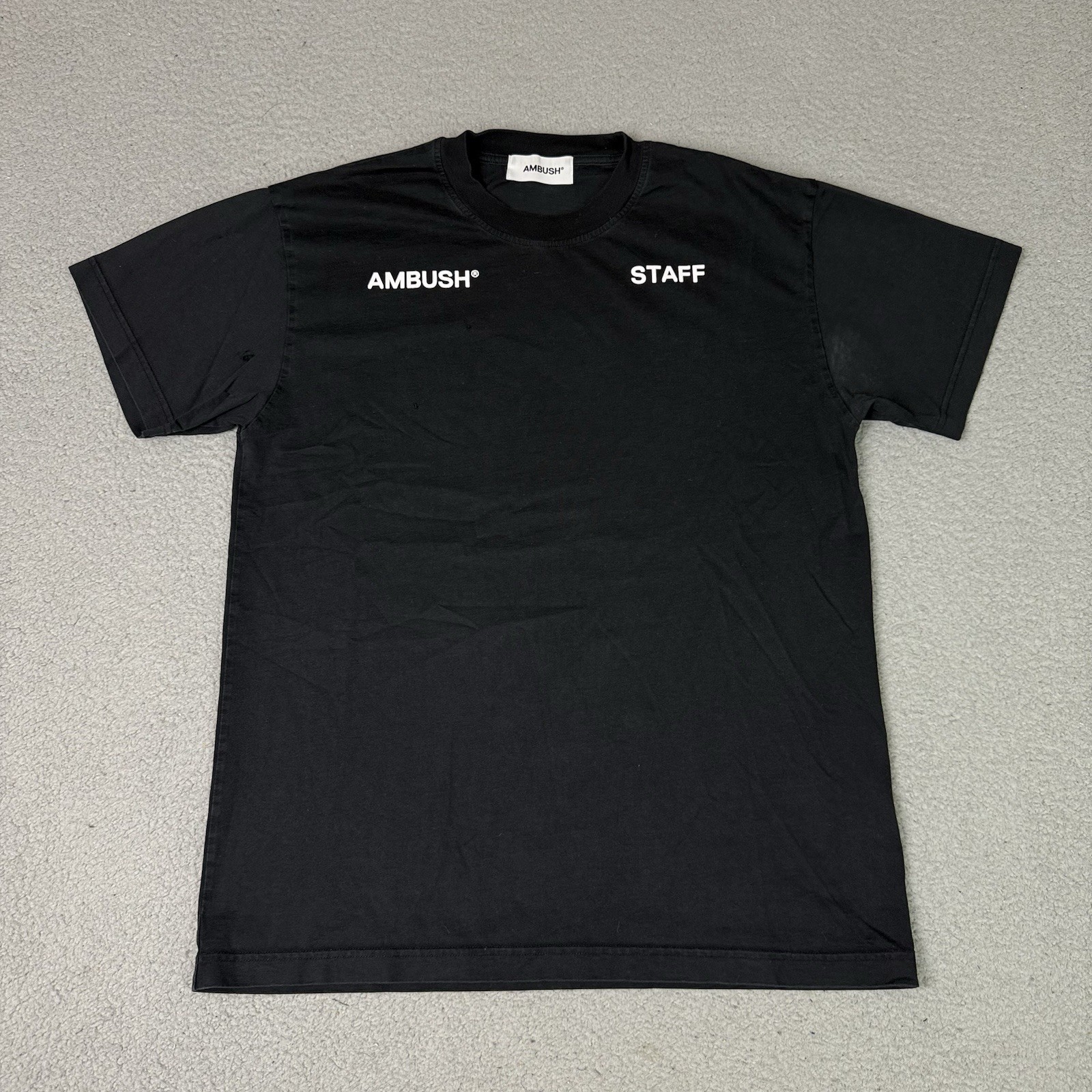 Ambush T Shirt Adult Large Black Staff Show Tokyo Distressed Rare Tee Exclusive