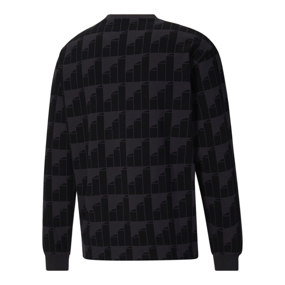 PUMA Cordae Crew Neck Long Sleeve T-Shirt Mens Black Casual Tops 53887975 gallery