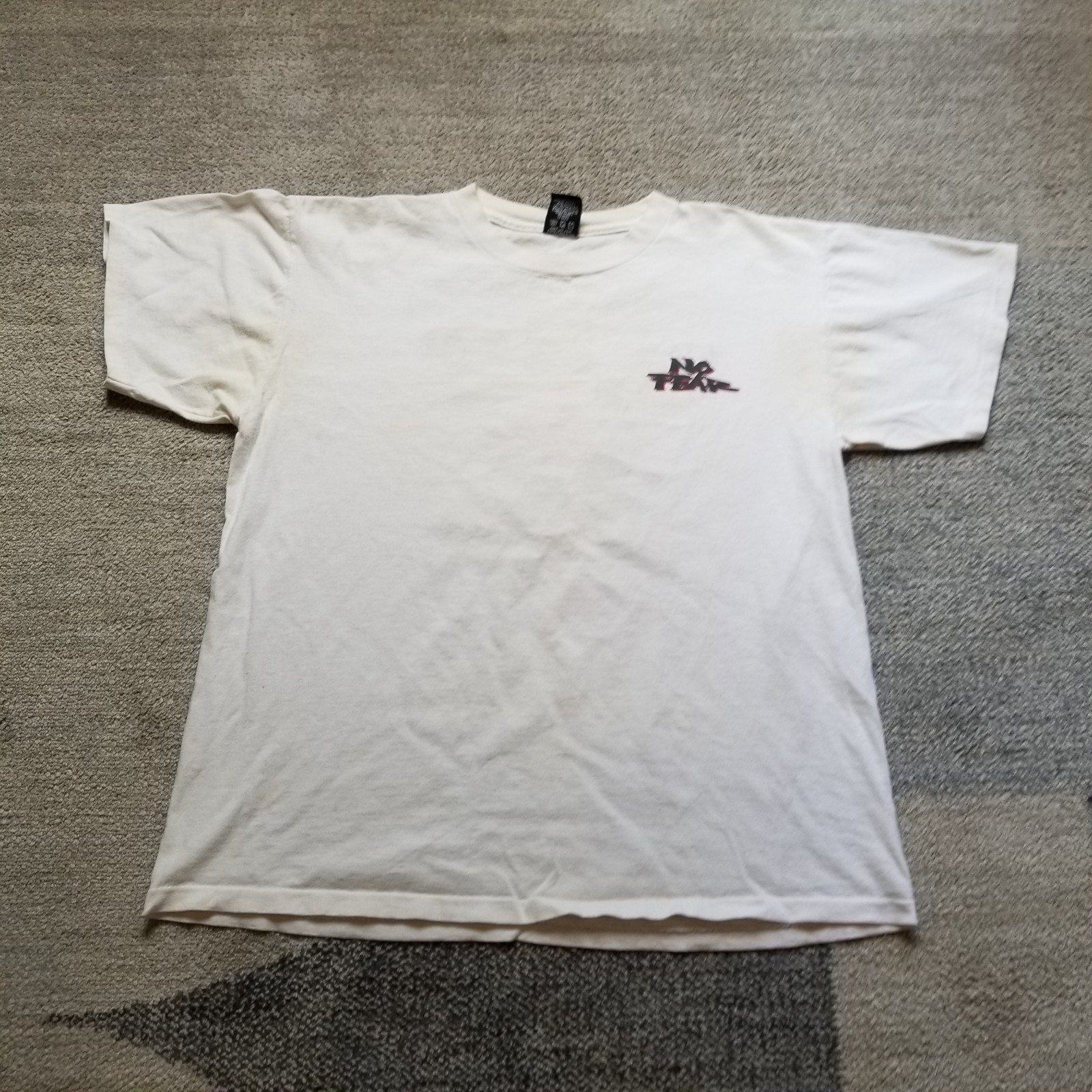 Vintage No Fear Shirt Mens Large White Look It In The Eyes 90s Made In USA gallery