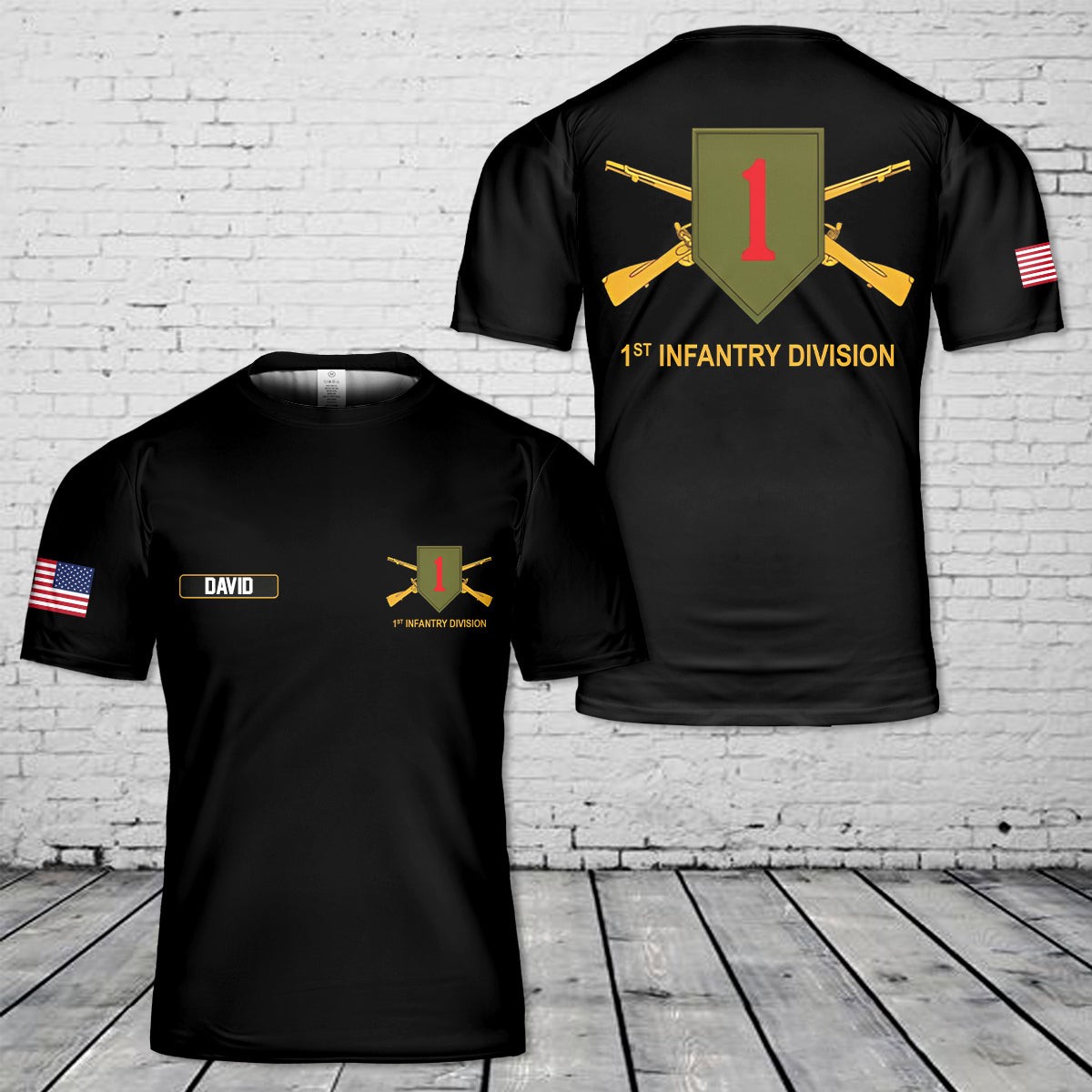 Custom Name US Army 1st Infantry Division The Big Red One 3D T Shirt_wq0_7 gallery