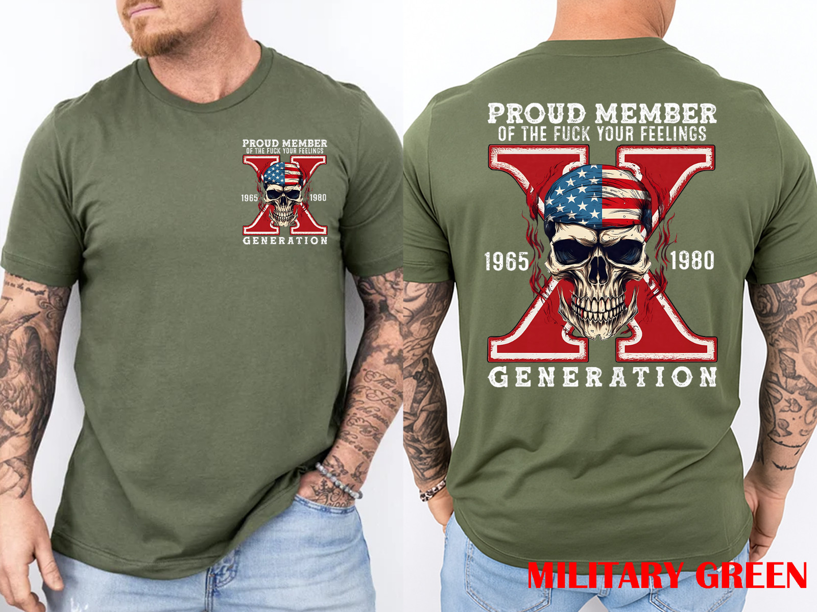 Proud Member of Your Feelings Horror Skull X Generation 2 Side T-Shirt gallery