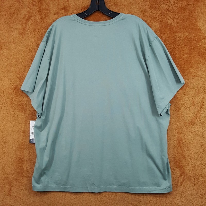 BLOOMINGDALES Shirt Mens XXL Green Pullover Crew Short Sleeve Supima Cotton Tee gallery