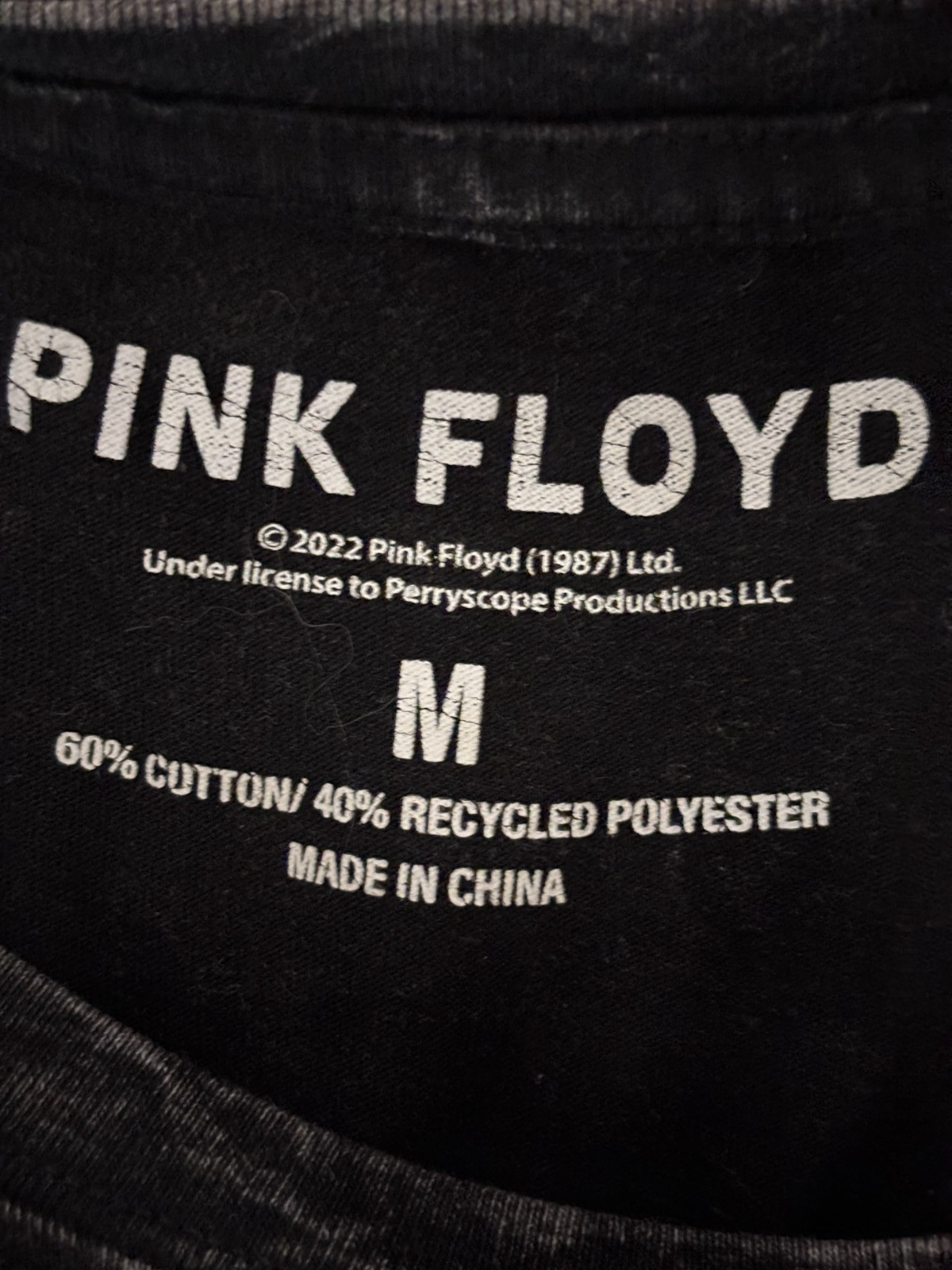 Pink Floyd Official Merchandise Acid Wash Black Size Medium Mens Shirt gallery