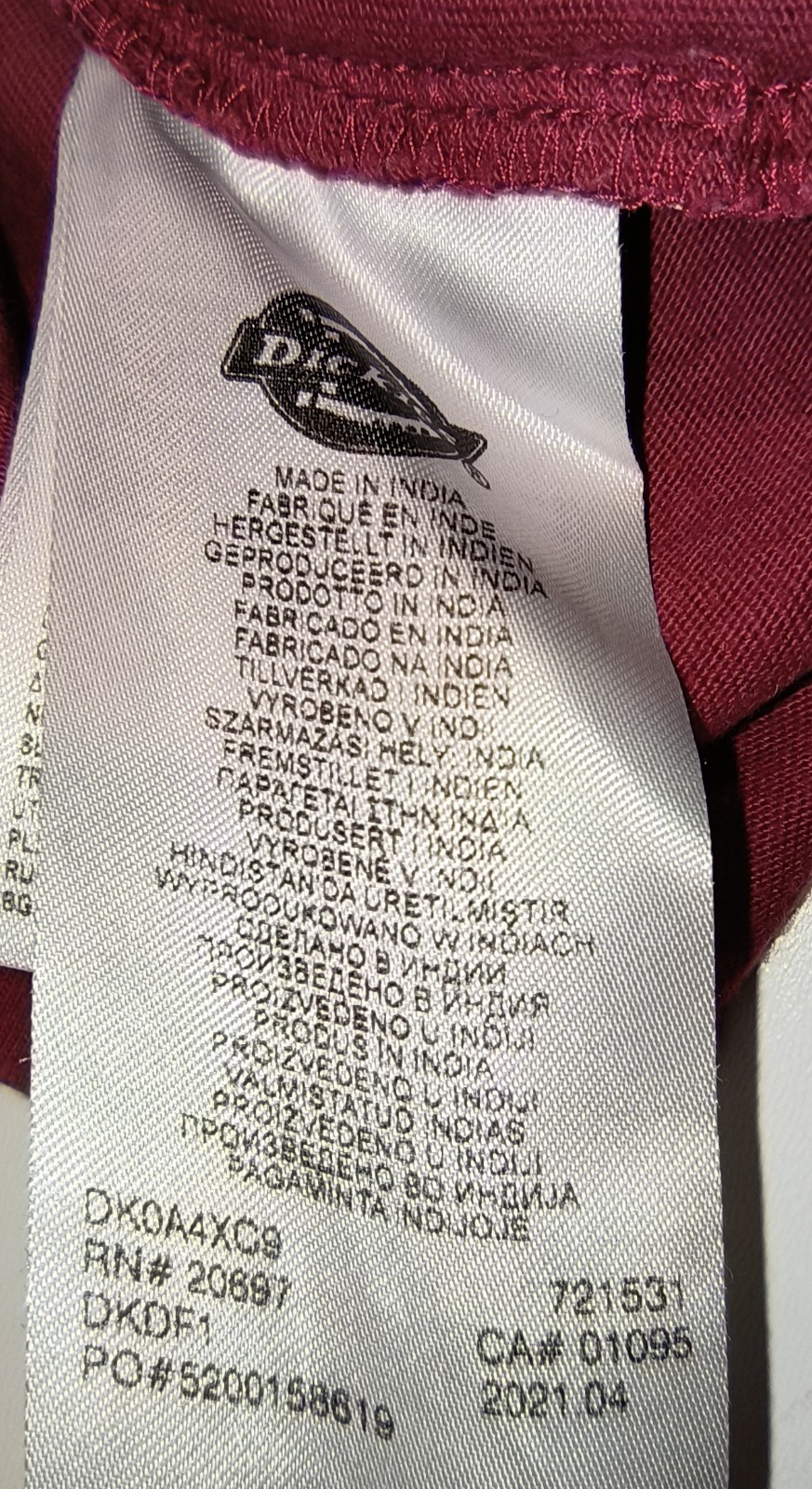 Dickies T-Shirt M Red Burgundy Classic Horseshoe Graphic Logo Cotton Tee Mens gallery