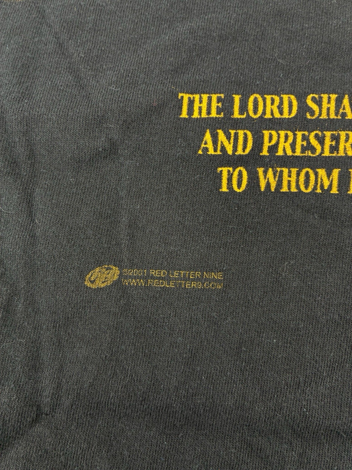 VNTG Y2K Jesus Christian Graphic Tee Delta Pro Weight Black Double Sided Large gallery
