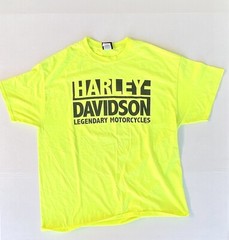Men’s 2015 Harley Davidson Of U.A.E. Dubai Neon Green T-Shirt sz XL
