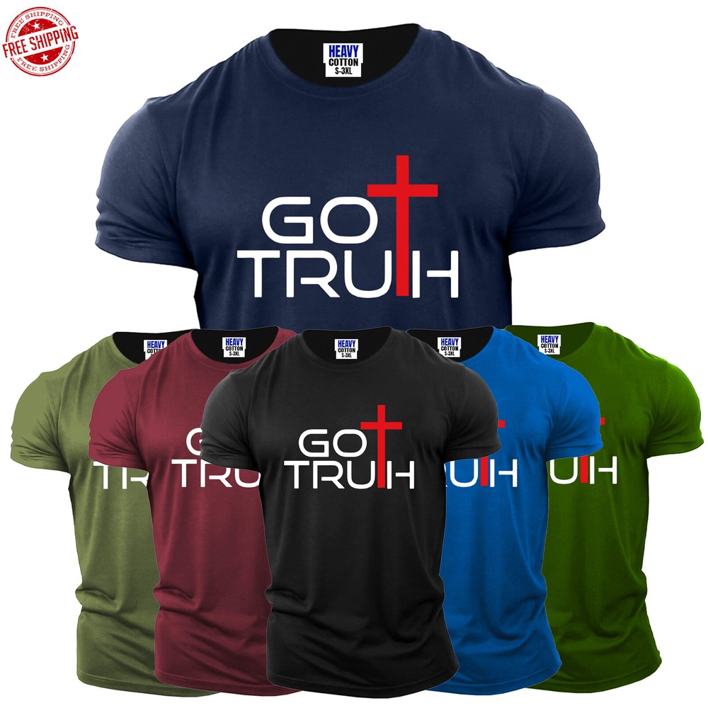 Christianity Got Truthh Men TShirt Religious Cross Jesus Christ New USA Gift Tee