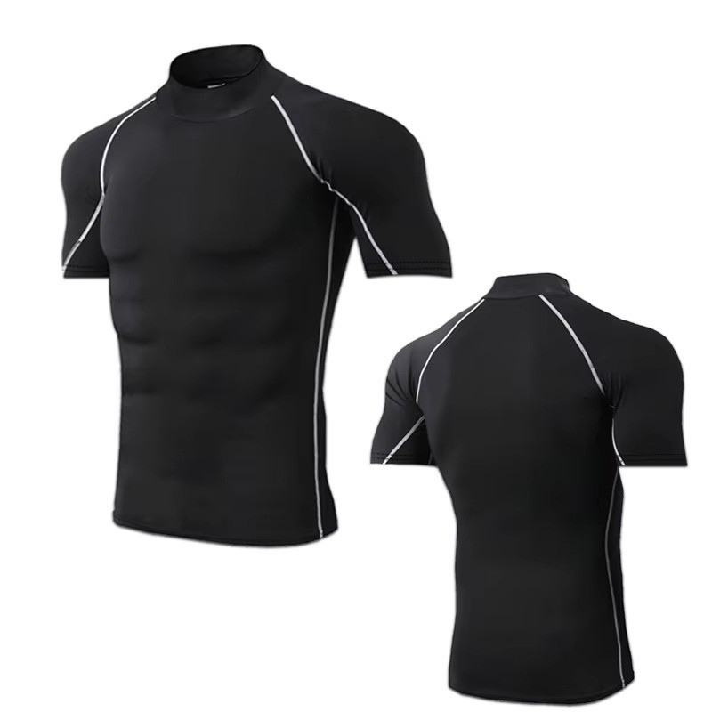Men Compression Sport T-Shirt Quick Dry Fitness Running Gym Tight Short Sleeve gallery
