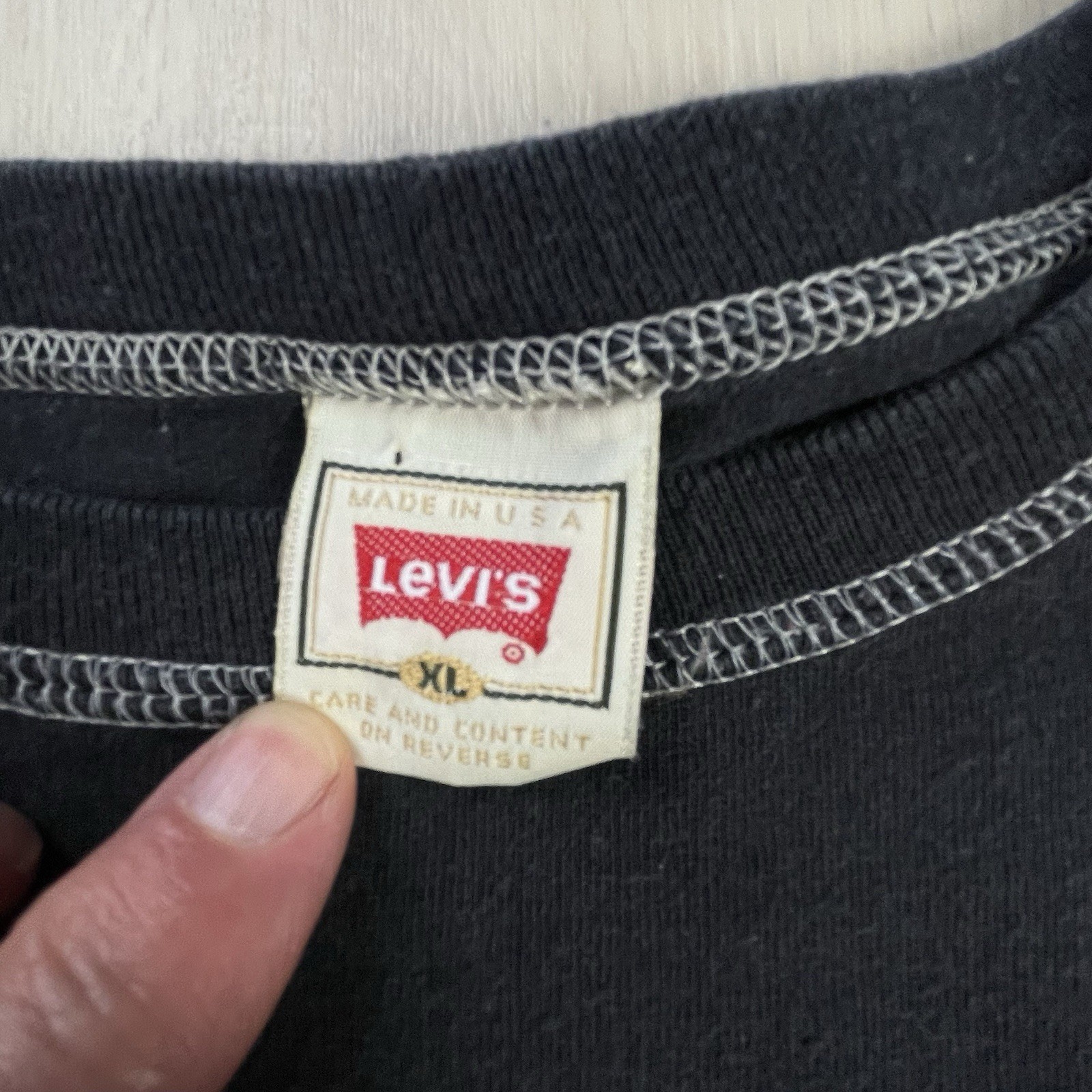 Vtg Levi’s Shirt Mens XL Black Drag Race Tee American Original Crew Neck U.S. gallery