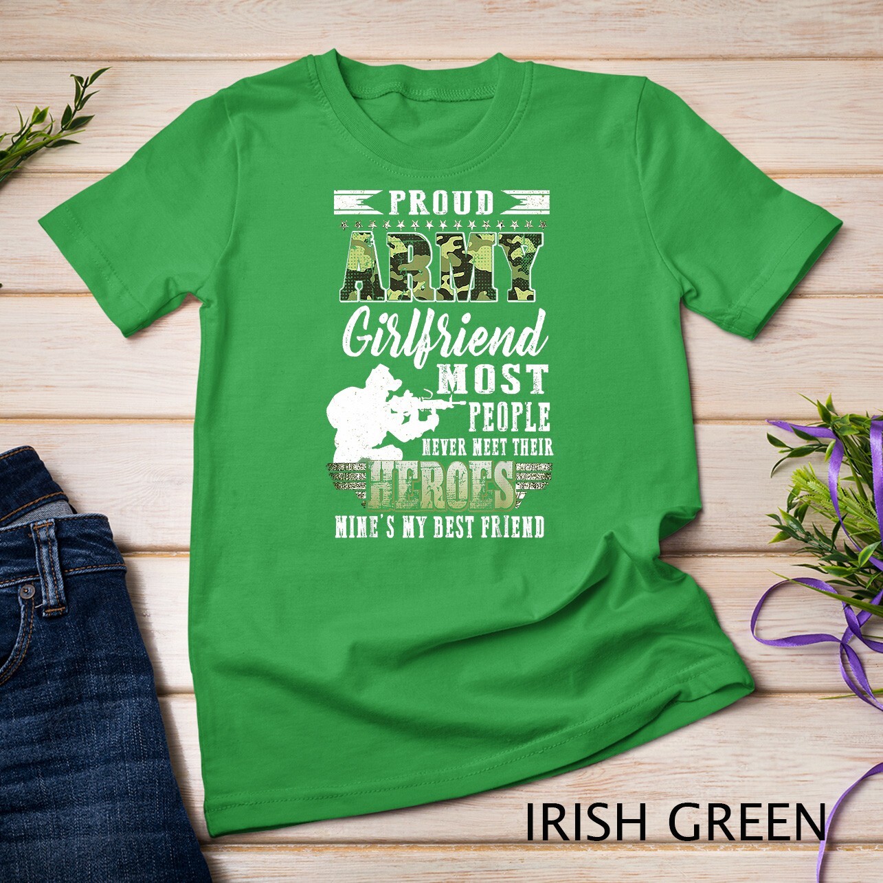 Womens Proud Army Girlfriend Most People T-Shirt Unisex T-shirt gallery