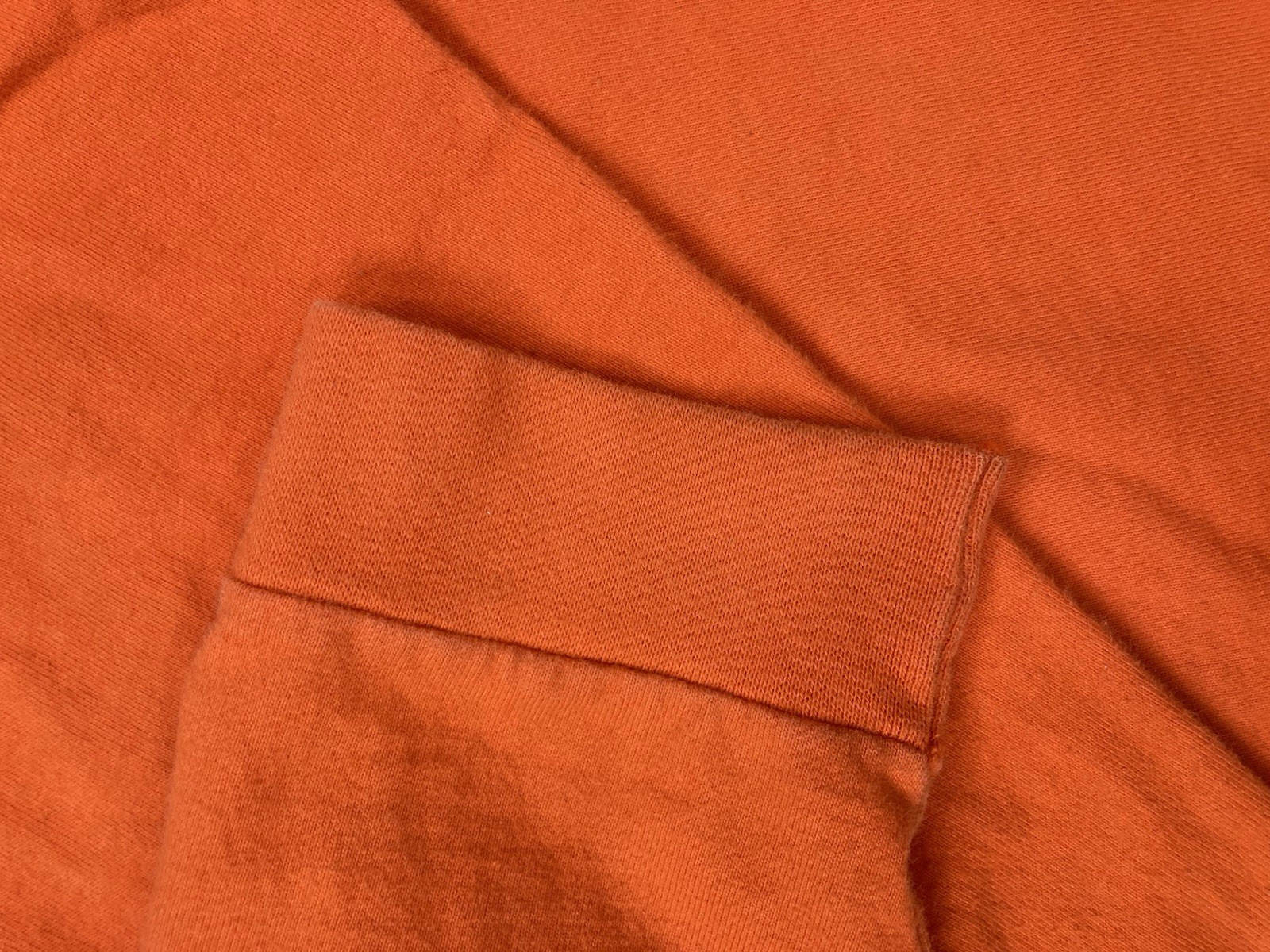 Vintage RP55 Check Da Technique Dice T-shirt Men XL Orange Long Sleeve USA 90s gallery