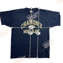 B&C Collection Chamonix Mont Blanc 4807 Graphic T-Shirt Navy Blue Mens Large