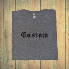 Custom Text Old English Embroidered Your Name Embroidery Goth Letter Branding