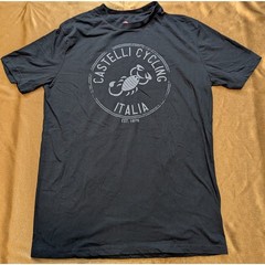 Castelli Cycling Scorpion Logo T-Shirt Black Men’s M Slim 26×18