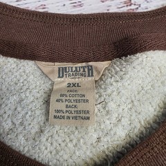 Duluth Trading Co Burly Thermal Henley Shirt Brown Sherpa Lined 2XL 73258 Mens