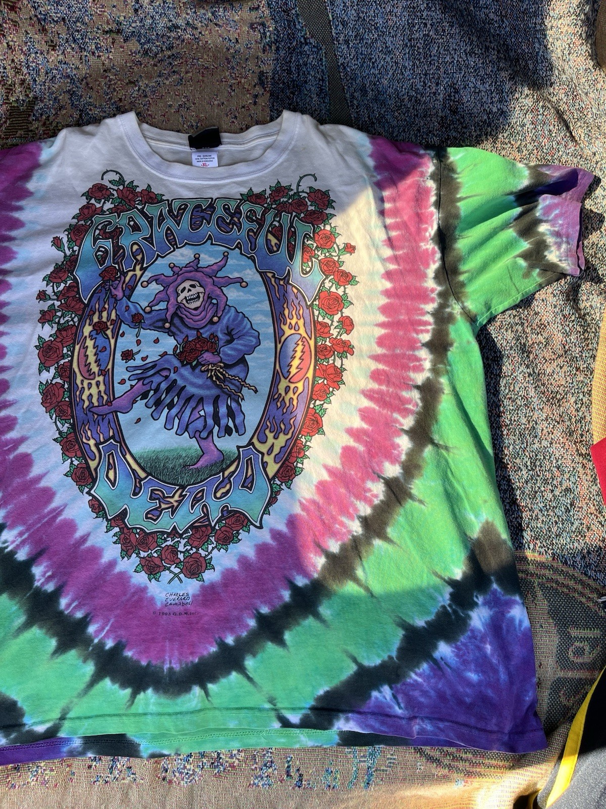 VINTAGE 2000’s GRATEFUL DEAD T-SHIRT LIQUID BLUE SEASONS OF THE DEAD TIE DYE XL gallery