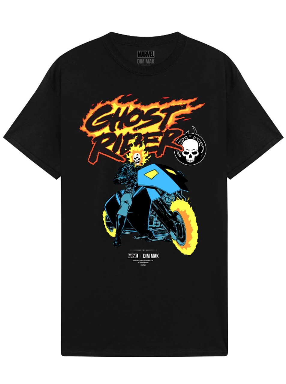 Marvel x Dim Mak Ghost Rider Hell Cycle T-Shirt Size Large Black New
