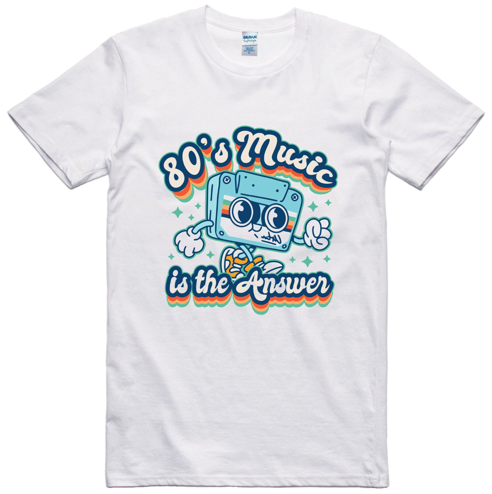 Funny T Shirt 80’s Cassette Music Cotton Tee
