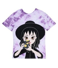 Beetlejuice & Lydia Deetz Tie-Dye Loungefly T Shirt AOP Horror – Choose Size!