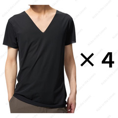 [4PCS SAME COLOR] UNIQLO AIRISM Deodorant Mesh V-Neck T XS-4XL Men 474252 NWT