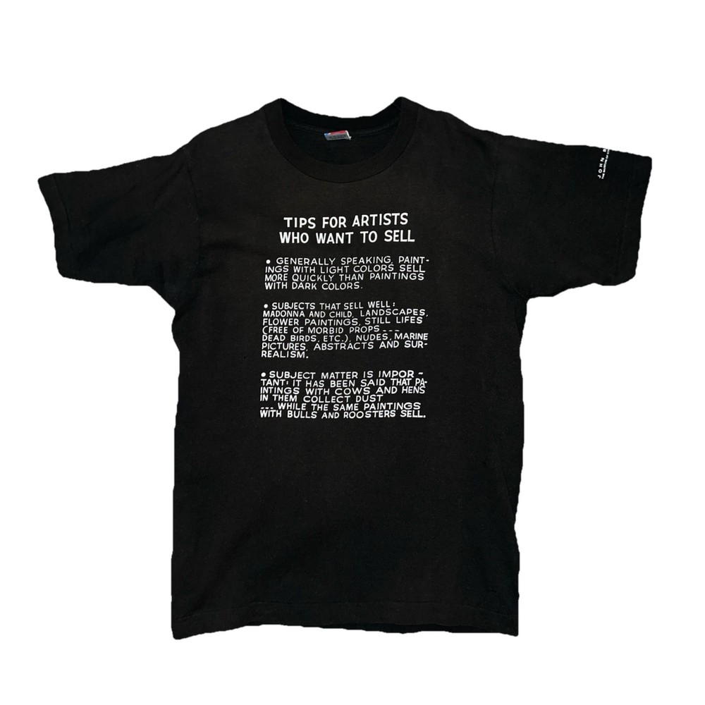 Vintage John Baldessari Tips For Artists Shirt MOCA Museum Art Medium