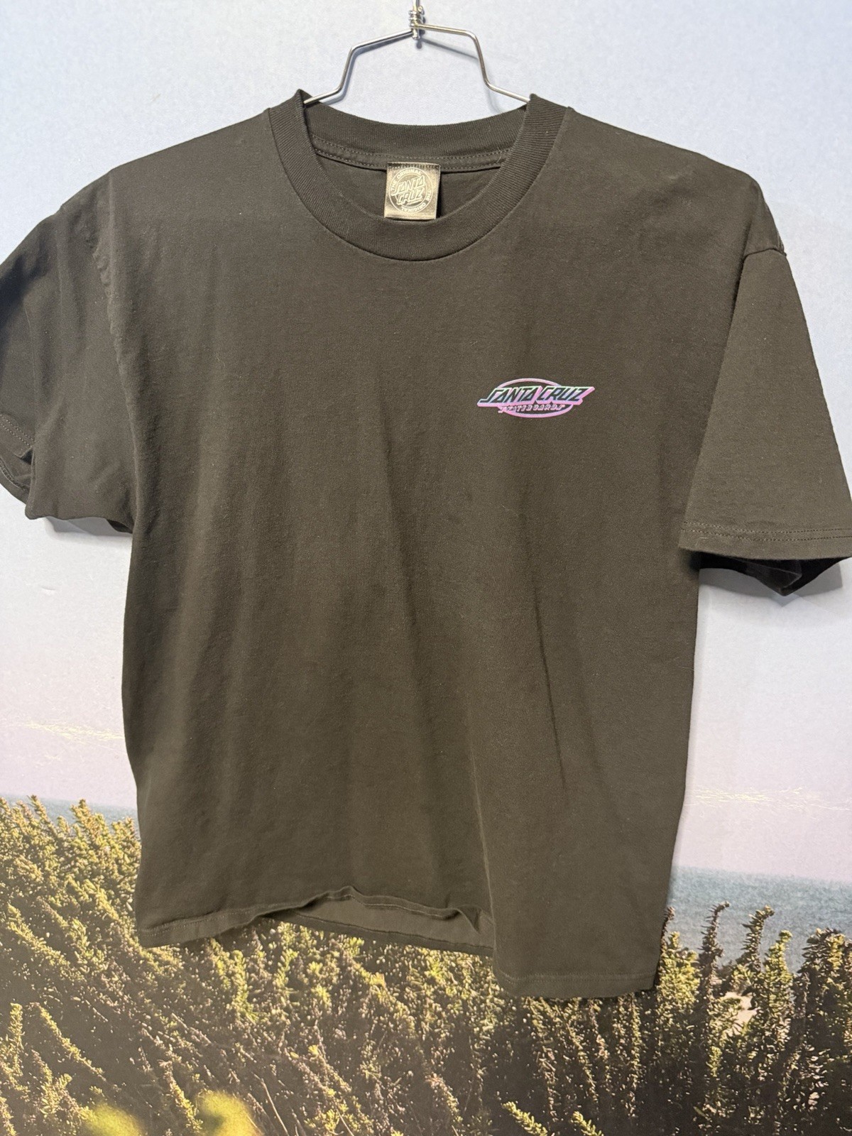 Vtg Santa Cruz Skateboards Shirt L Big Graphic Skate Preowned gallery