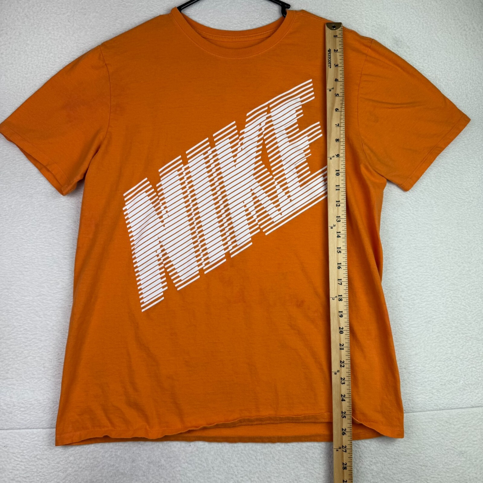 Nike Athletic Cut T-Shirt Men's Size Large Short Sleeve Crewneck Orange gallery