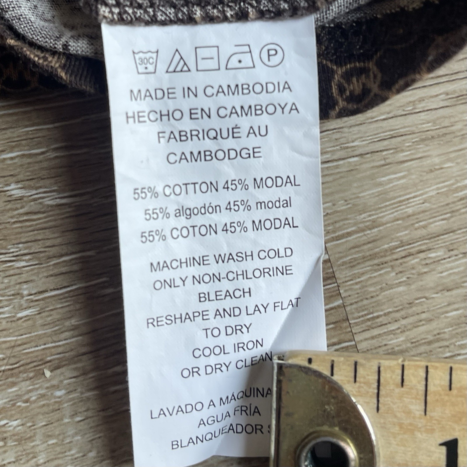 Michael Kors Brown Logo Shirt Medium All Over Check 2-Tone Squares Lightweight gallery
