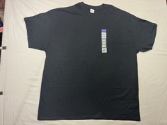 Gildan Heavy Cotton Plain Solid Short Sleeve Casual Black T-Shirt Mens 2XL