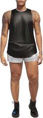 Men’s Glitter Sequin Sleeveless Tank Top Round Neck Side Cut Club Party Shirt