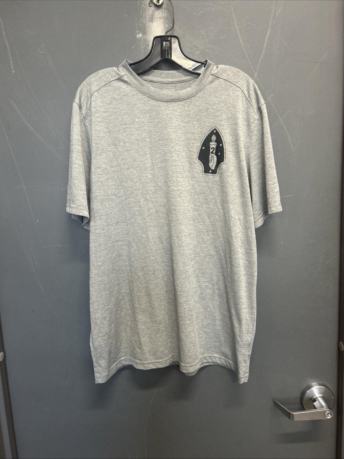 Mens Gray BCG 2nd Marine Division T-shirt Size L