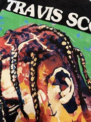 Travis Scott Astro World Space Jam Tee M Boot Leg Shirt Preowned The Roxx 🌍