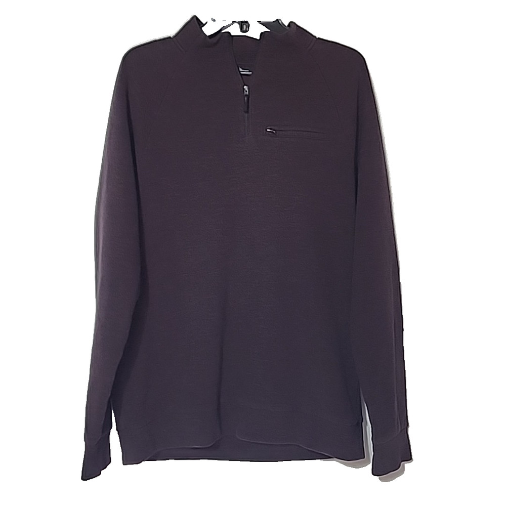 Marc Anthony 1/4 Zip Pullover Purple Black Slim Fit Men’s Medium