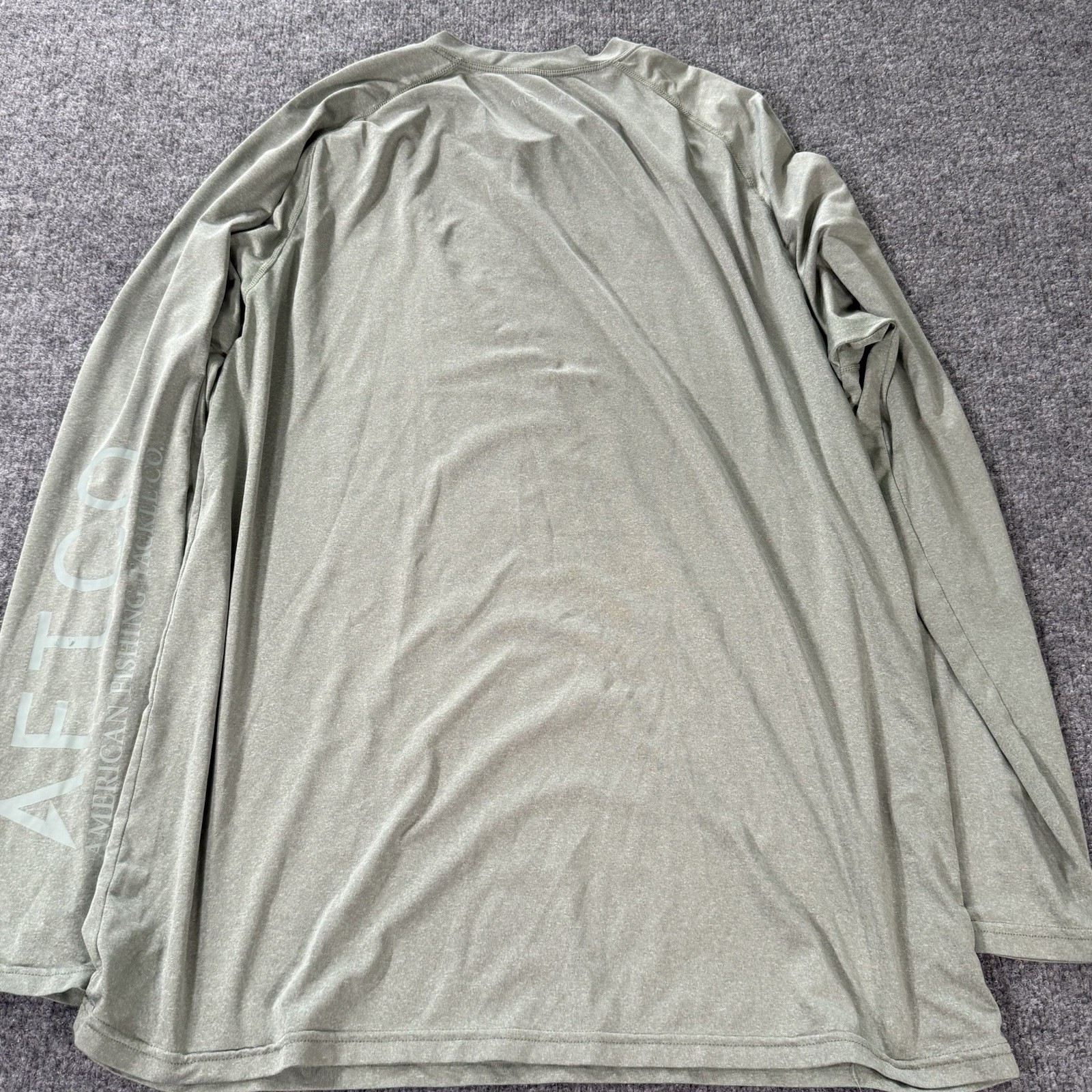 AFTCO Shirt Mens XL Green Performance Fishing Long Sleeve Lightweight Stretch gallery