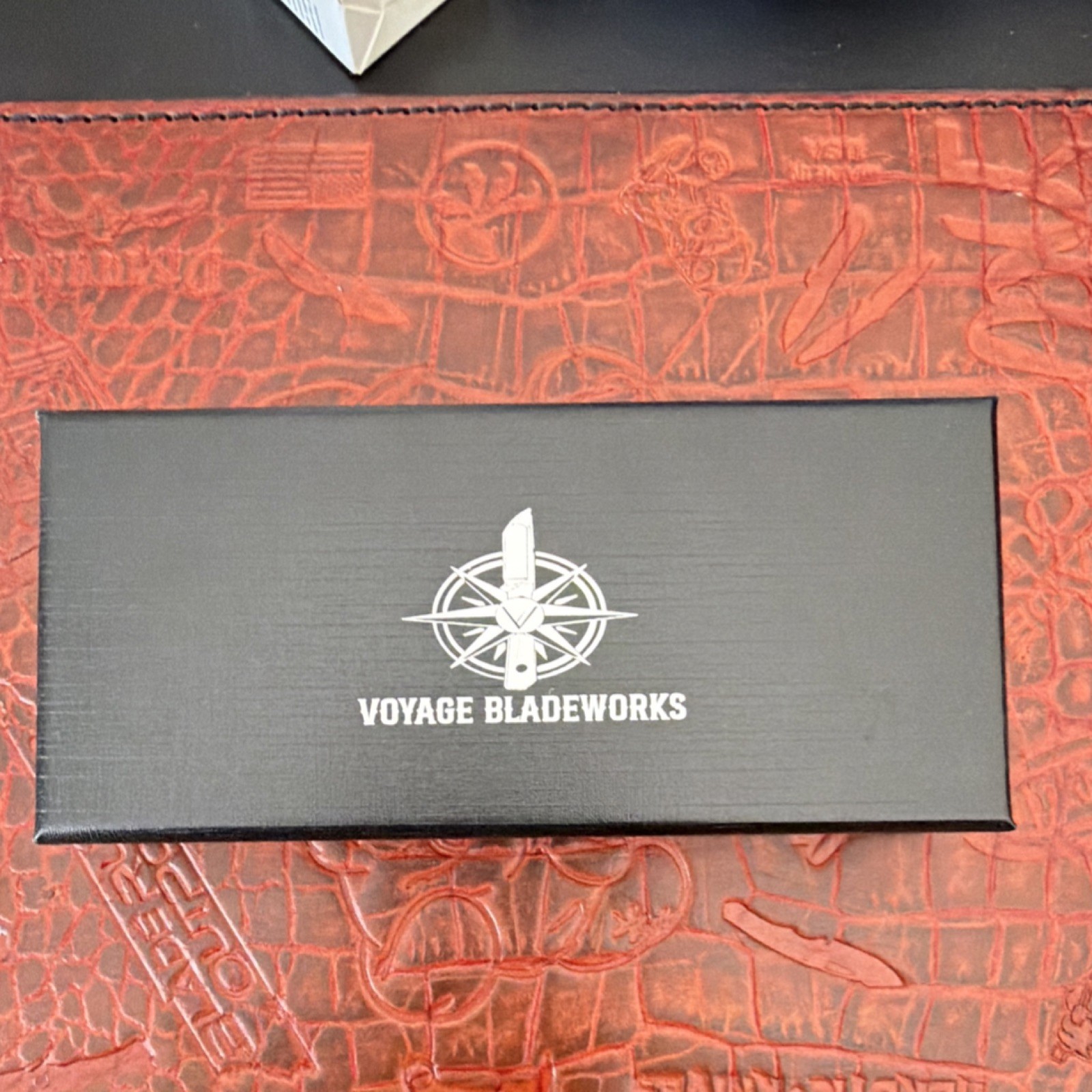 Voyage Bladeworks Avius Drop Point Folding Knife CamoCarbon with I3T shipwreck