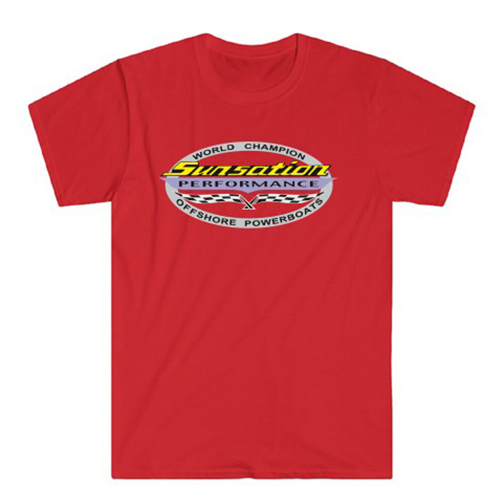 Sunsation Performance Powerboats Men's Red T-Shirt Size S to 5XL gallery