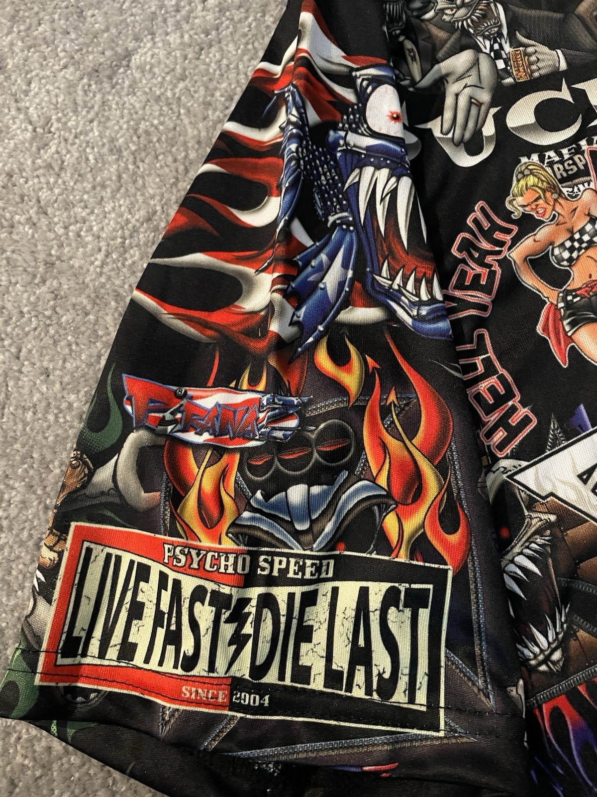 Psycho Speed Inc Piraniaz Racing NHRA Camping World Shirt L Multi Color gallery
