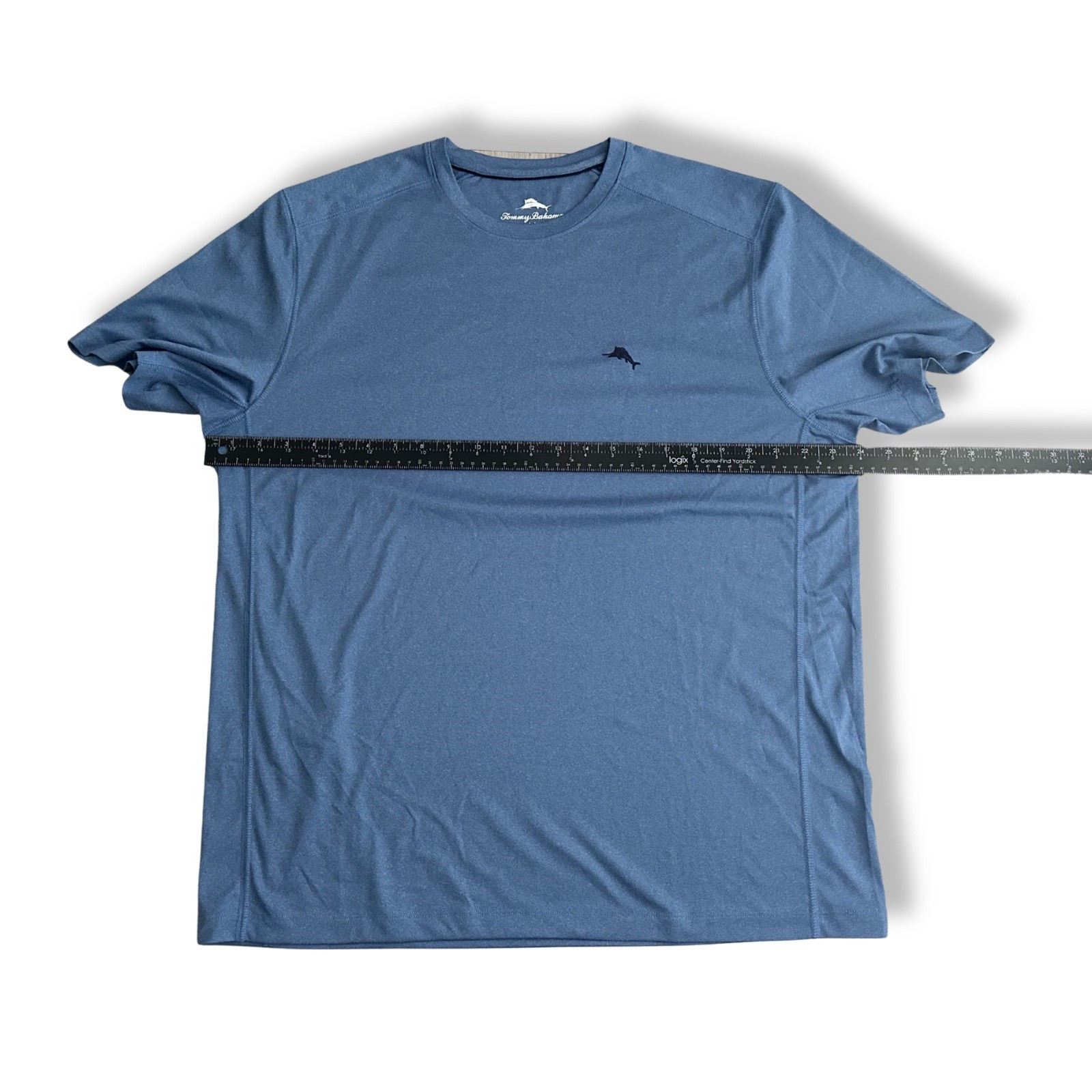 Tommy Bahama Mens Large Blue Performance Shirt Athletic Stretch Short Sleeve Tee gallery