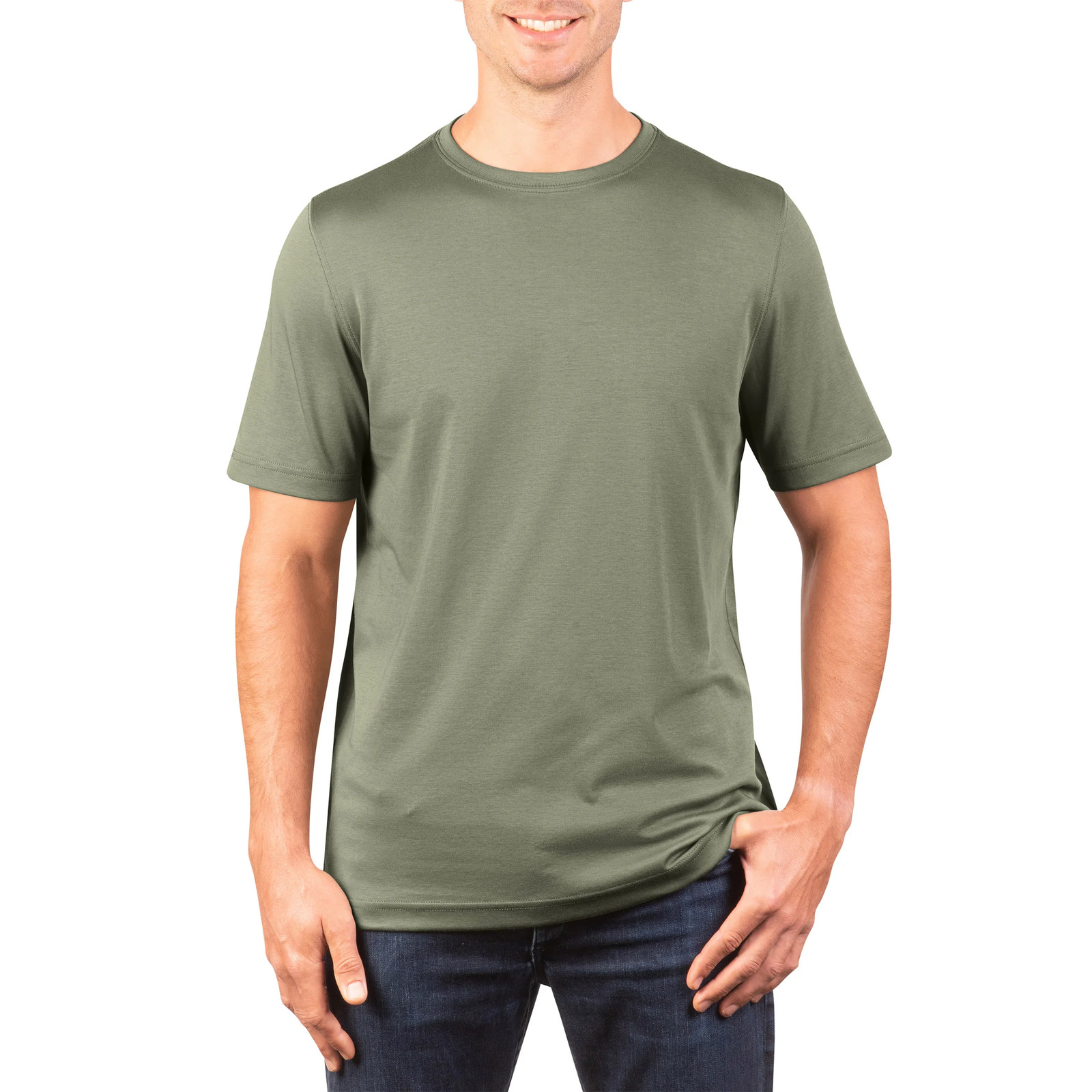 Kirkland Signature Men's Pima Cotton Tee T-Shirt Made in Peru S M L XL XXL 3XL gallery