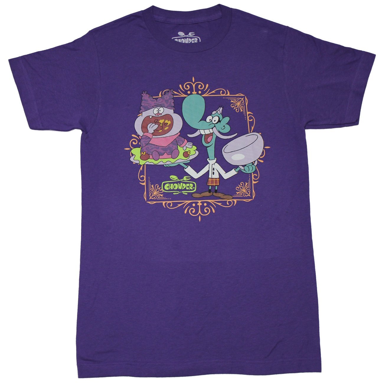 Chowder New Adult T-Shirt - Duo Chowing Down in Picture Frame gallery
